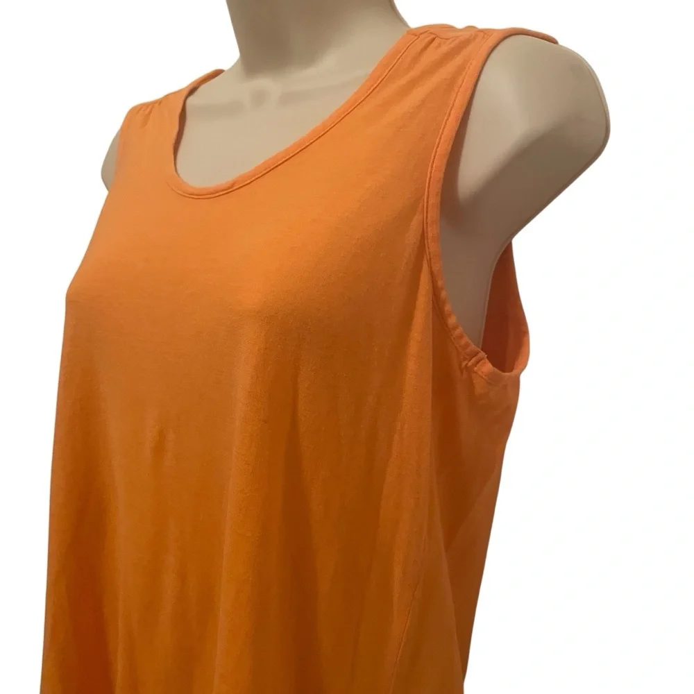 Toad&Co. 100% Organic Cotton Scoop Neck Tank Top Shirt Orange Size Small